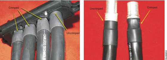 Cable P/N 22R6108 for expansion racks, connected to bottom connector on 5/12V