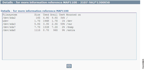 Window: HMCfilesystemSizeCheck details