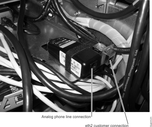 Laptop rear connector view