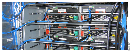 Image of storage enclosure cable routing