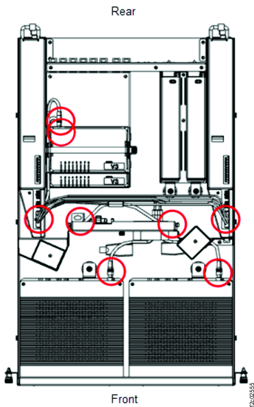 Management enclosure cable, power supplies to fans, MCs, SWs eight connectors