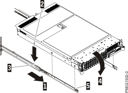 Extending slide rails and aligning enclosure nail heads with the slots on the rail